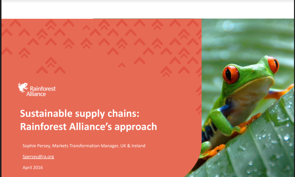 Sustainable Supply Chains Rainforest Alliance's Approach Shea Market